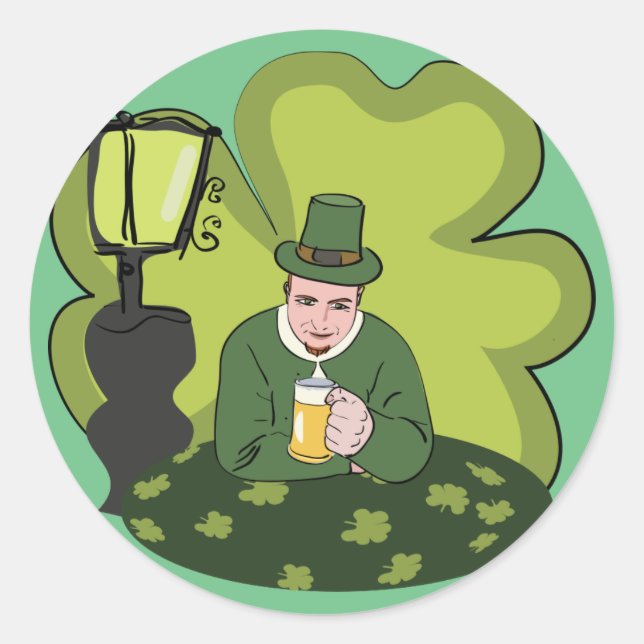 ADESIVO "RUAS FELIZES. DIA DE PATRICK" LEPRECHAUN (Frente)