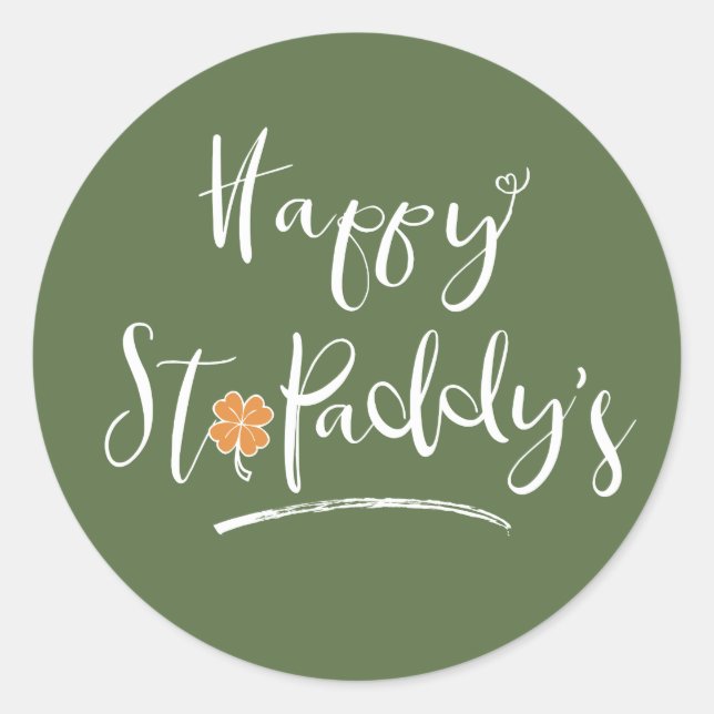 Adesivo Ruas felizes, ID336 do Paddy's Orange Shamrock (Frente)