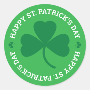Adesivo Ruas felizes, Shamrock Verde do Dia do Patrick