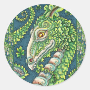 ADESIVO RUAS. O GREEN SHAMROCK DRAGON DE PATRICK, FANTASIA