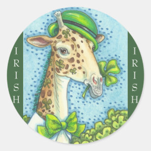 Adesivo RUAS. PATRICK DAY IRISH GIRAFFE STICKERS *Folha