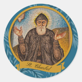Adesivo Ruas Religiosas. Cartão de Oração Católico Charbel