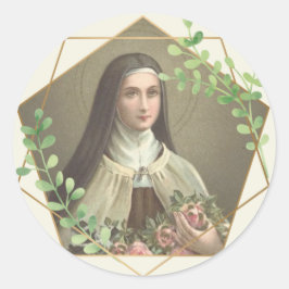Adesivo Ruas Religiosas. Therese Carmelite Nun Vintage