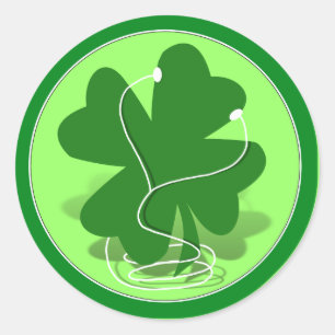 Adesivo Ruas, Shamrock do Dia de Patrick, Rish Clover