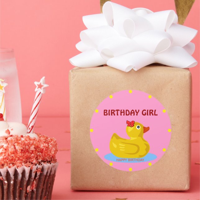 Adesivo Rubber Ducky "Birthday Girl" (Festa)