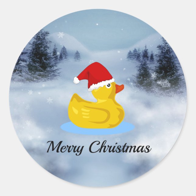 Adesivo Rubber Ducky Christmas Greetings (Frente)