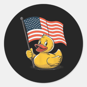 Adesivo Rubber Pato Americano Bandeira Dia da Independênci