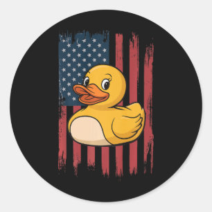 Adesivo Rubber Pato Americano Bandeira Dia da Independênci