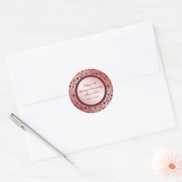 Adesivo Ruby 40th Wedding Anniversário Round Sticker