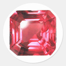 Ruby Gemstone em forma de Octagon julho Birthstone