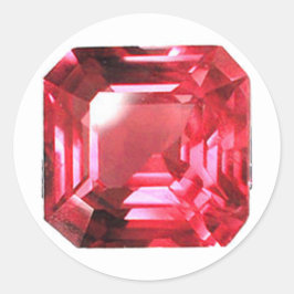 Adesivo Ruby Gemstone em forma de Octagon julho Birthstone