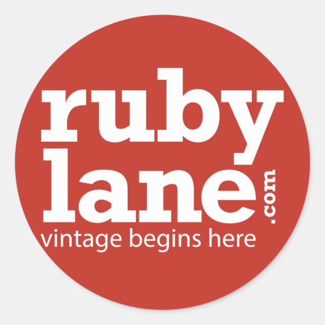 Adesivo Ruby Lane Round Stickers (Frente)