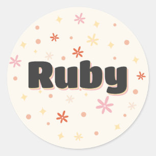 Adesivo Ruby name fofo design