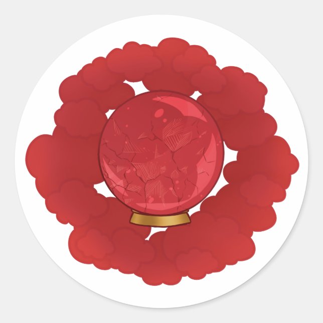 Adesivo Ruby Red Cracking Crystal Ball (Frente)