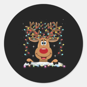 Adesivo Rudolph Nariz Vermelho Rena Santa Natal 1