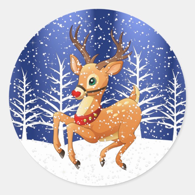 Adesivo Rudolph Prancing Stickers (Frente)