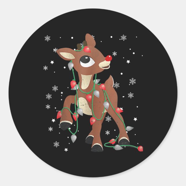 Adesivo Rudolph The Red Nose Reindeer For Kids And Christm (Frente)
