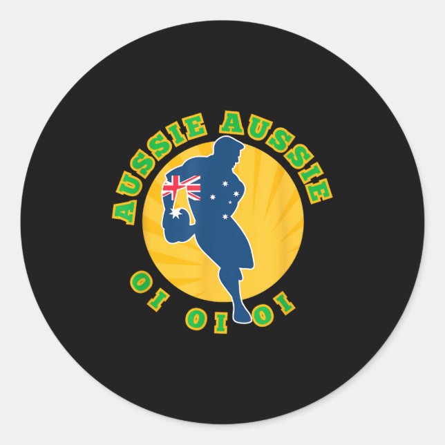 Adesivo Rugby Austrália, Wallabies Aussie Aussie Aussie Oi (Frente)