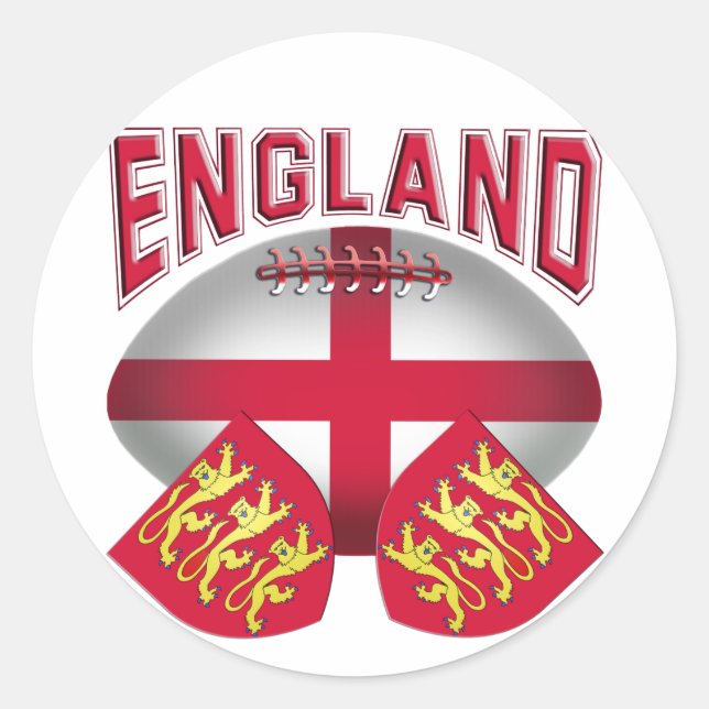 Adesivo Rugby Ball Flag da Inglaterra (Frente)