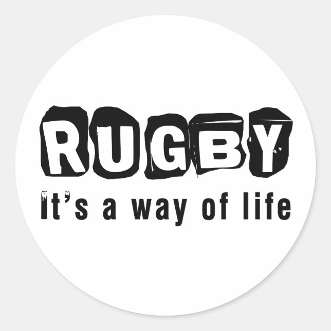 Adesivo Rugby É um modo de vida (Frente)