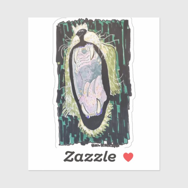 Adesivo Rugido do Leão (Folha)