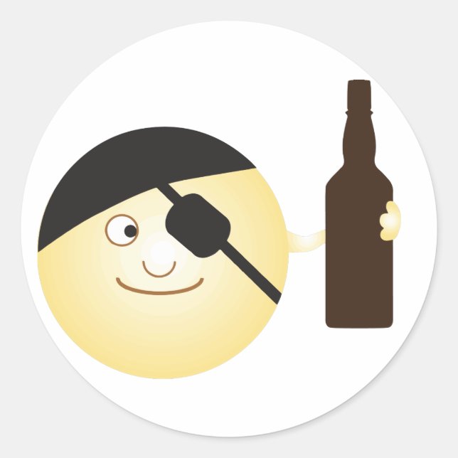 Adesivo Rum Loving Pirate Emoji Stickers (Frente)