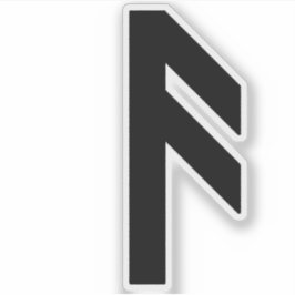 Adesivo Rune Ansuz (preto)