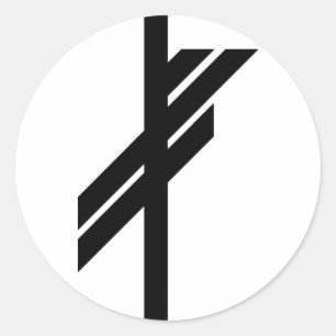 Adesivo Rune de Viking - sorte - preto