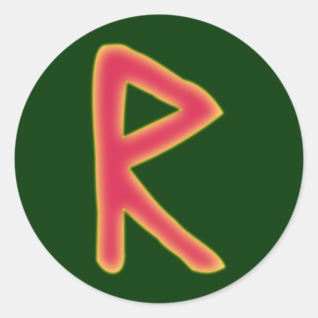 Adesivo rune Raidho Futhark (Frente)