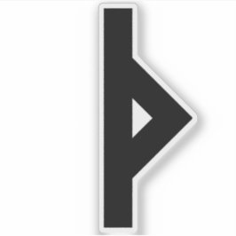 Adesivo Rune Thurisaz (preto)