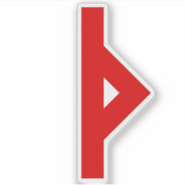 Adesivo Rune Thurisaz (vermelho)