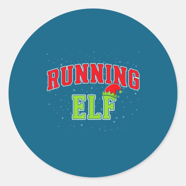 Adesivo Running Elf Christmas Family Matching Group Xmas R (Frente)