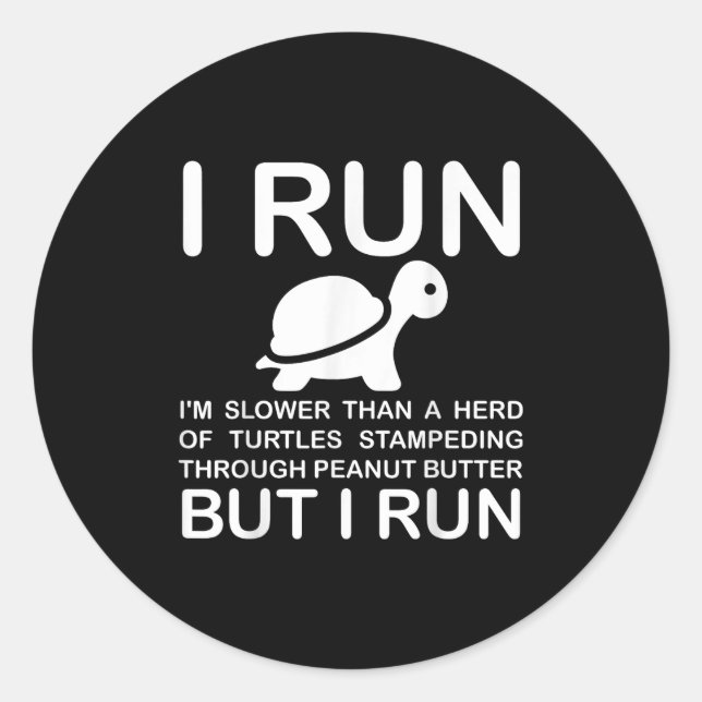 Adesivo Running Motivation Turtle  (Frente)