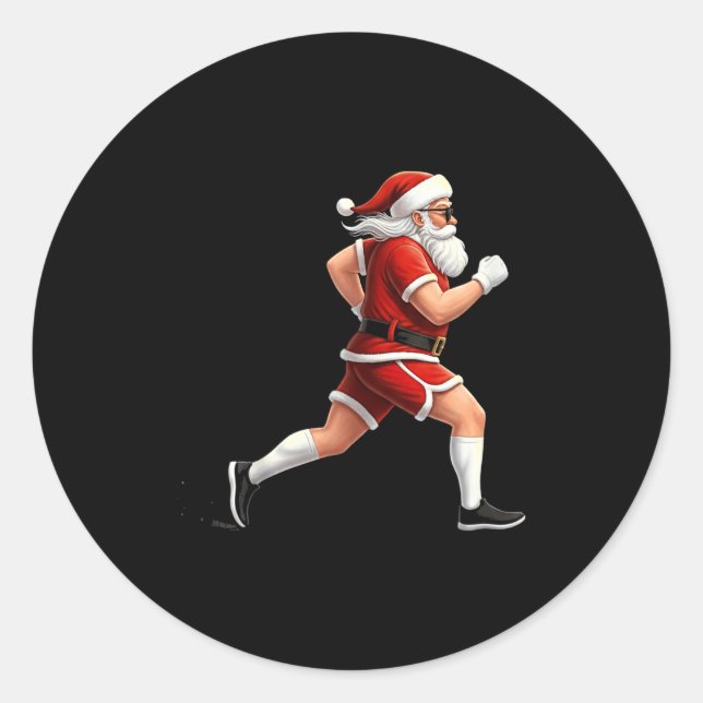 Adesivo Running Santa Christmas Graphic Runner Run Maratho (Frente)