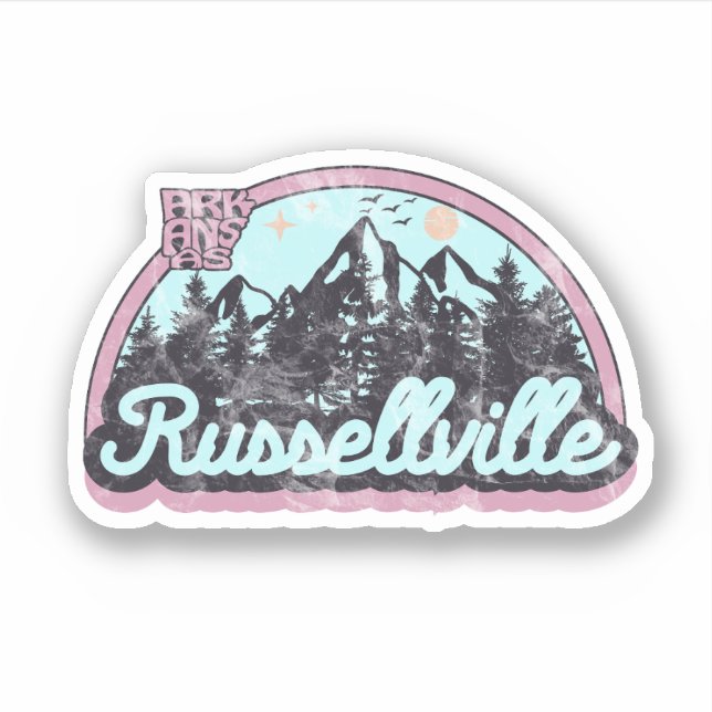 Adesivo Russellville, Arkansas Sticker (Frente)
