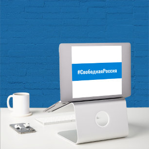 Adesivo Rússia Democrática Russo - Bandeira Branca Azul