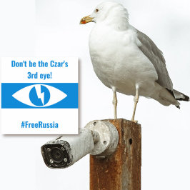 Adesivo Rússia Free Democratic English - Third Eye