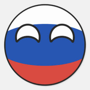 Adesivo Rússia Geeky de tensão engraçada Countryball