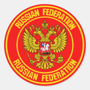 Adesivo Rússia Round Emblem