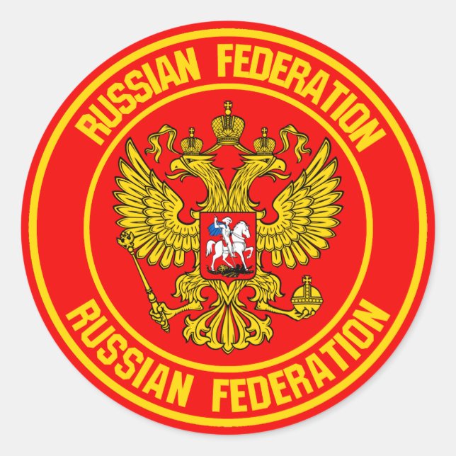 Adesivo Rússia Round Emblem (Frente)