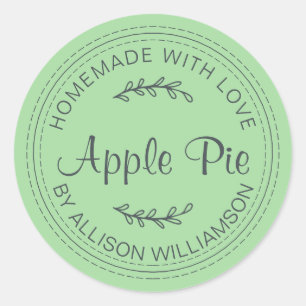 Adesivo Russo Homemade Bag Apple Pie Green
