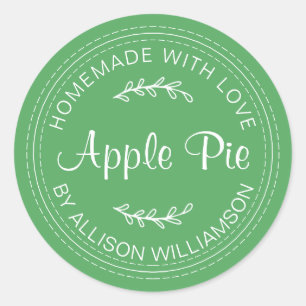 Adesivo Russo Homemade Bag Apple Pie Green