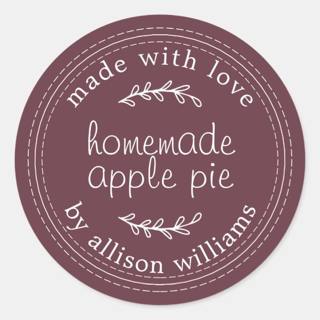 Adesivo Russo Homemade Burgundy Pie Burgundy (Frente)