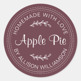 Adesivo Russo Homemade Burgundy Pie Burgundy
