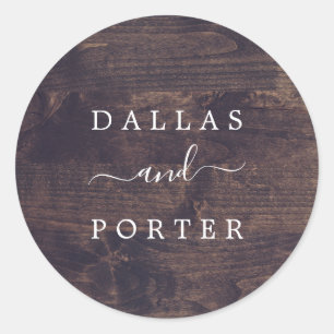 Adesivo Russo Minimalista  Envelope De Casamento De Madeir