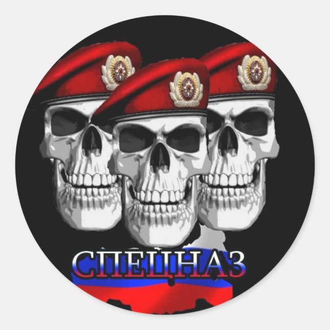 Adesivo Russo Spestnaz "Forças Especiais" (Frente)