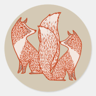 Adesivo Rust Red e Ivory Foxes