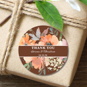 Adesivo Rust Terracotta Floral Wedding