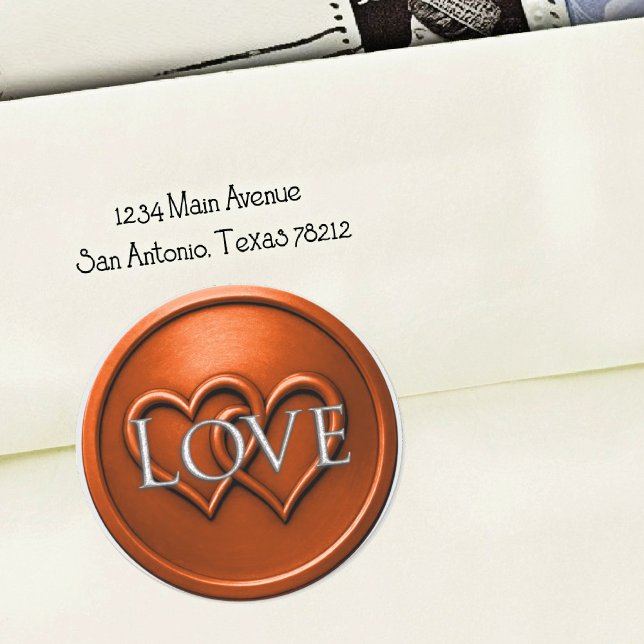 Adesivo Rust Two Hearts Intertwined Wedding (Criador carregado)