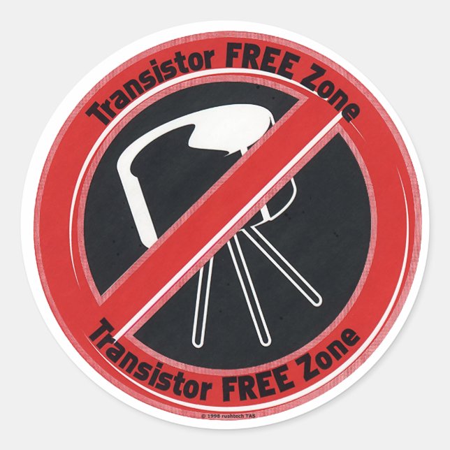 Adesivo Rustech Tube Amplificação "Zona Livre de Transisto (Frente)